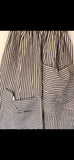 RitaNoTiara Blue stripe vintage ticking big pocket pants
