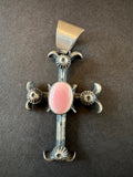 Chimney Butte Large signed sterling gothic cross pendant