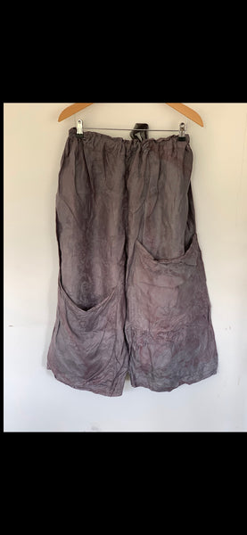 RitaNoTiara Grey Vintage Damask Pocket Pants