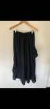 RitaNoTiara black gauze cotton wide leg big pocket pants