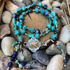 Deeta By Design Silver turquoise gemstone necklace wrap bracelet