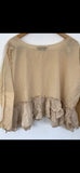 RitaNoTiara Cream voile frill  top longer