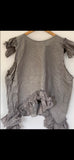 Pale Grey Vintage crochet sleeveless Top