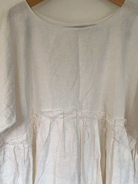 Ready to Ship May White Linen Dress free Size