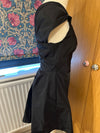 All Saints Bounty Dress small UK 10 12 EU 40 US 8 Black taffeta steampunk Gothic