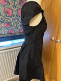 All Saints Bounty Dress small UK 10 12 EU 40 US 8 Black taffeta steampunk Gothic