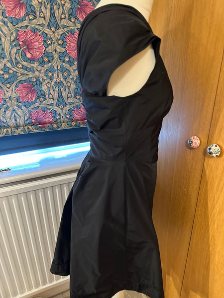 All Saints Bounty Dress small UK 10 12 EU 40 US 8 Black taffeta steampunk Gothic