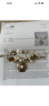 Kim Yubeta OOAK cross charm bracelet mother of pearl silver certificate western