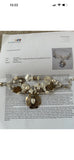 Kim Yubeta OOAK cross charm bracelet mother of pearl silver certificate western
