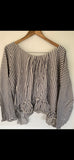 Artist Shirt Blue white stripe ticking