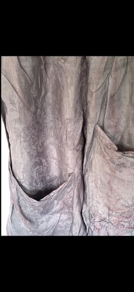 RitaNoTiara Grey Vintage Damask Pocket Pants