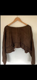 Coco Brown ticking stripe oversized top