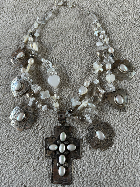 Carolyn Pollack Relios silver and turquoise nugget necklace