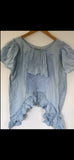 Pale Blue Vintage crochet sleeveless Top