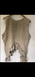 Asymmetric linen top