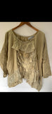 RitaNoTiara OOAK Vintage lace frill top