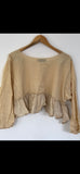 RitaNoTiara Cream voile frill  top