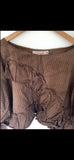 Coco Brown ticking stripe oversized top