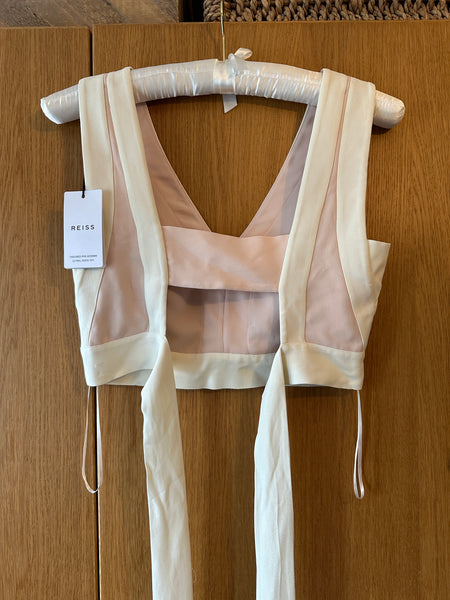 BNWT Reiss Rosalia tie back top UK 8