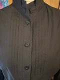 All Saints Iconic Katerina shirt UK 12 EU 40 US 8 Black cotton steampunk Gothic