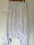 RitaNoTiara White Cotton Maxi Skirt