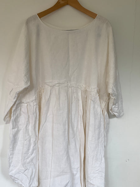 Ready to Ship May White Linen Dress free Size