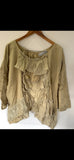 RitaNoTiara OOAK Vintage lace frill top