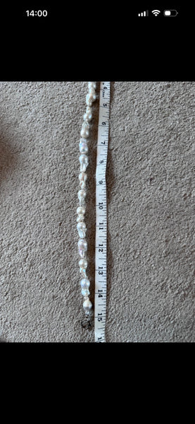 New white Edison pearl choker needs ties attaching.