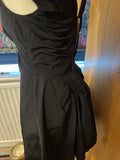 All Saints Bounty Dress small UK 10 12 EU 40 US 8 Black taffeta steampunk Gothic