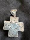 Joan Slifka Silver & Lapis Large Cross Pendant