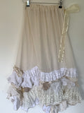 Ready to Ship Ivory Vintage Lace Suzanne Petticoat Skirt One Size