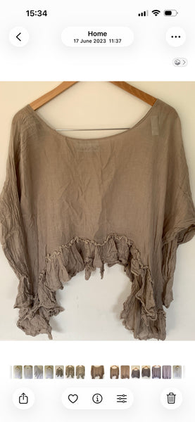 RitaNoTiara Asymmetric grey top