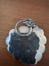 925 Silver and turquoise large heart pendant