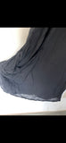 RitaNoTiara black gauze cotton wide leg big pocket pants