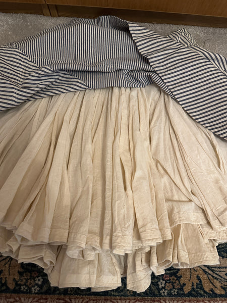 All Saints vintage Celestina full stripe 100% cotton skirt underskirt Uk 8 - 14