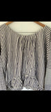 Artist Shirt Blue white stripe ticking
