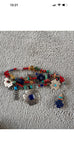Kim Yubeta OOAK cross charm bracelet lapis spiny silver cert south western boho