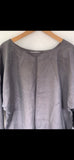 Boxy oversized slate linen top