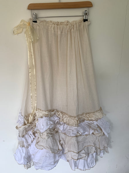 Ready to Ship Ivory Vintage Lace Suzanne Petticoat Skirt One Size