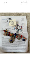 Kim Yubeta OOAK cross charm bracelet lapis spiny silver cert south western boho