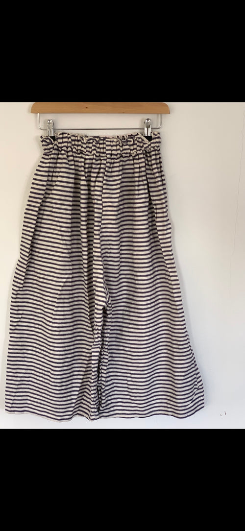 RitaNoTiara Blue stripe ticking big pocket pants