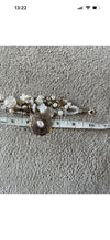 Kim Yubeta OOAK cross charm bracelet mother of pearl silver certificate western