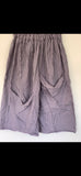 RitaNoTiara stripe vintage lavender ticking big pocket pants