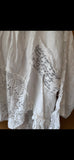 RitaNoTiara White linen artist calligraphy shirt
