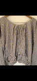 Artist Shirt Blue white stripe ticking