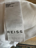 BNWT Reiss Alanis open back backless top white UK 12 EU 40 US 8 halterneck tie