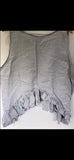 Asymmetric linen top Pale Grey