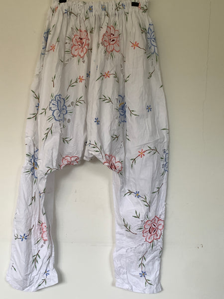 RitaNoTiara Embroidered Damask Pants OOAK