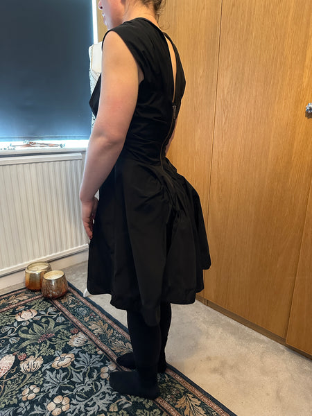 All Saints Bounty Dress small UK 10 12 EU 40 US 8 Black taffeta steampunk Gothic