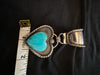 Deeta by Design large silver turquoise heart pendant